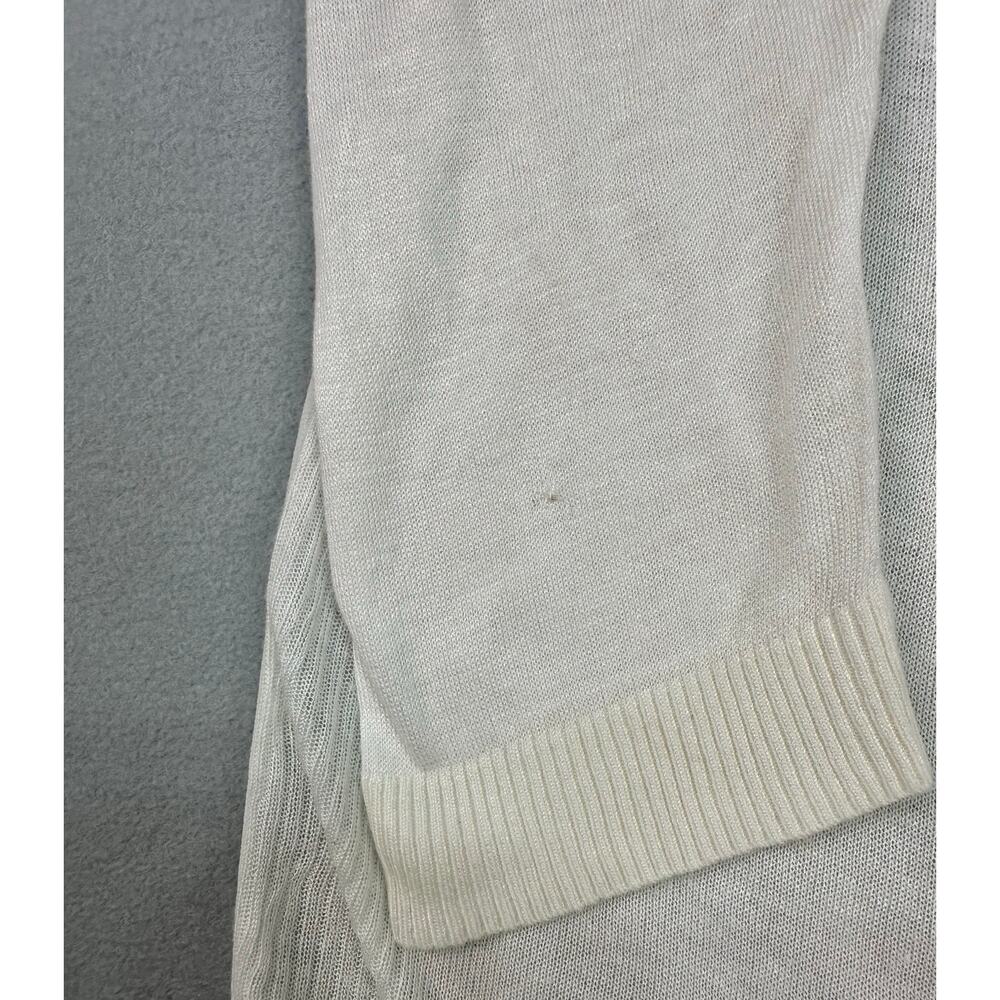 Vintage Michael Simon Sheer White Sequin Novelty Cardigan Fashion Motif Size M - Picture 11 of 11